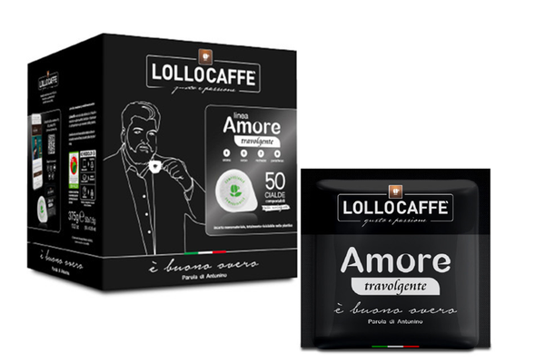 Kaffeepads Lollo Caffè Travolgente 50 Pads (Nero)