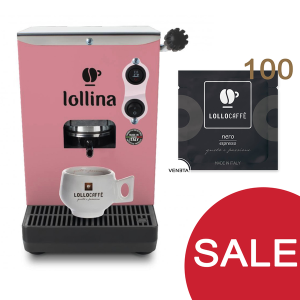 Lollina Rosapop SET 100 Kaffeepads GRATIS